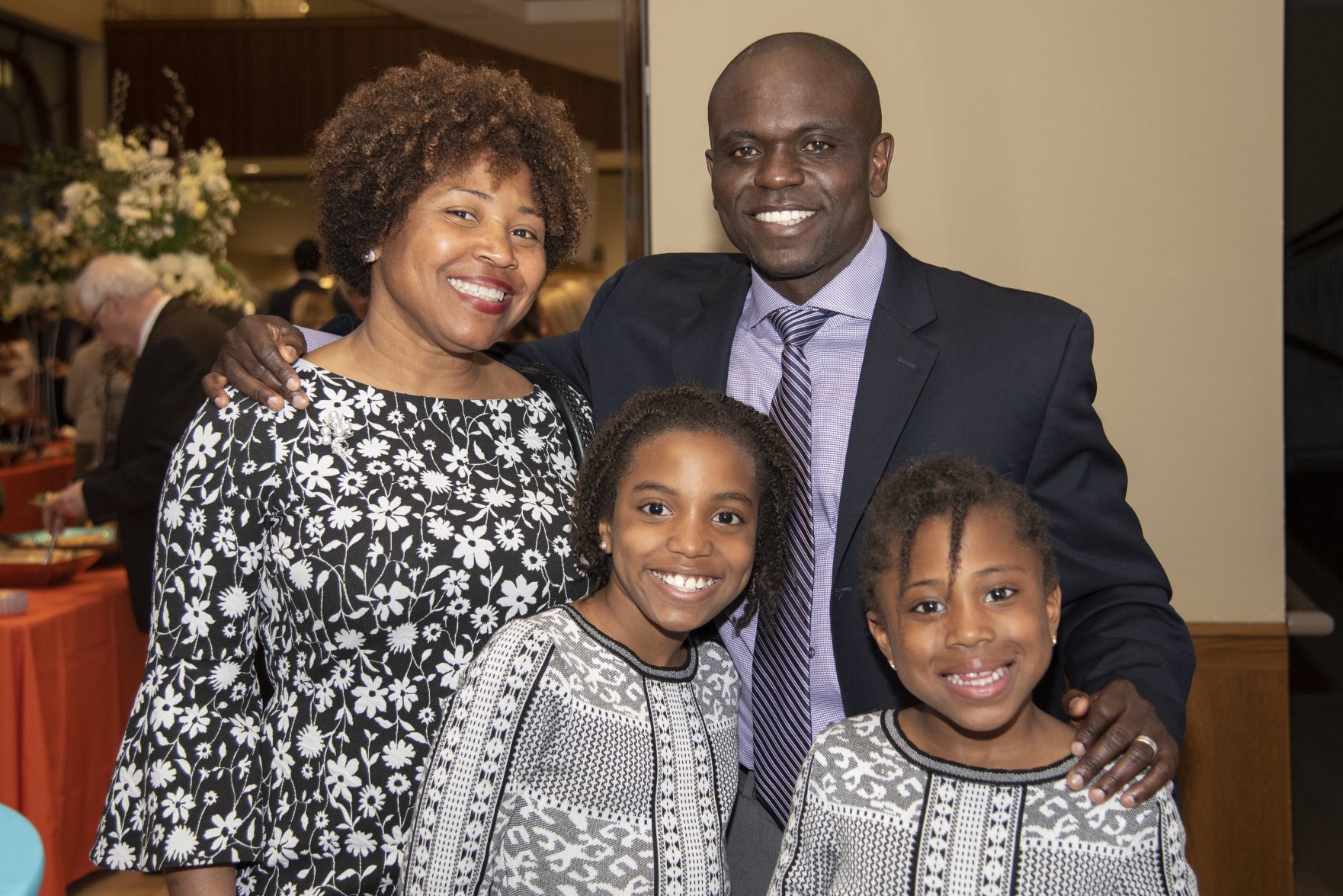 Olivia, Ava, Shirley and Paul Mensah